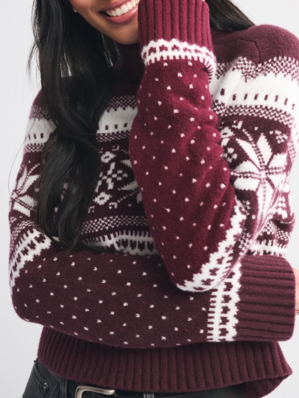 Abercrombie & Fitch Easy  FairIsle mock neck Sweater